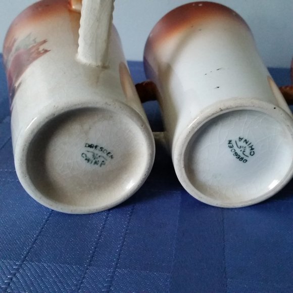 Antique Dresden China Porcelain Mugs Set of 4 Dresden China - Picture 13 of 15